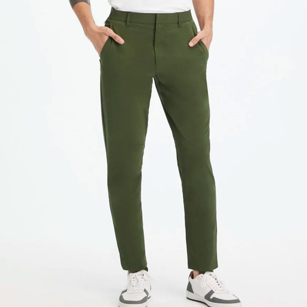 Fabletics "The Only" 4-way Stretch Pant, Light Olive Green, 34 X 32